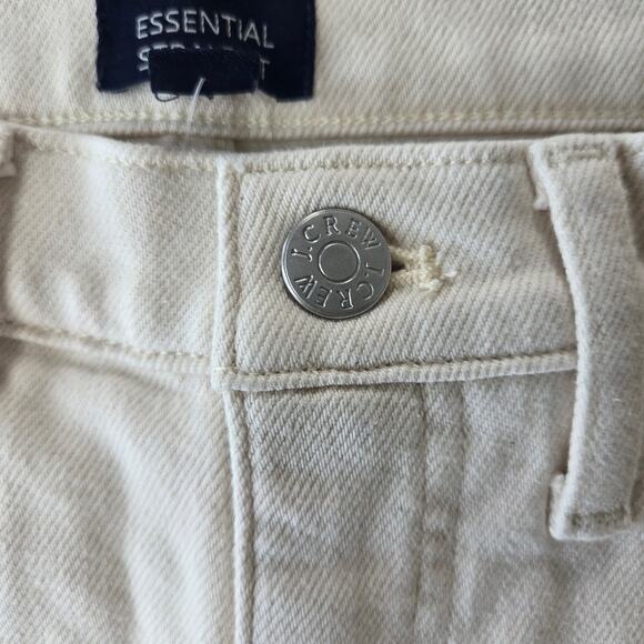 J. Crew Factory Essential Straight Ecru Jean in All-Day Stretch Size 24 NWT - Picture 6 of 11